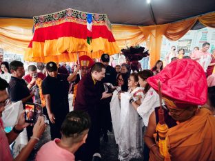 Thaye Dorje, His Holiness the 17th Gyalwa Karmapa, visits Kuching and Johor Bahru, Malaysia, June 2026. Photo: Tokpa Korlo.