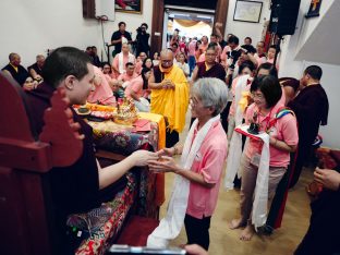 Thaye Dorje, His Holiness the 17th Gyalwa Karmapa, visits Kuching and Johor Bahru, Malaysia, June 2026. Photo: Tokpa Korlo.