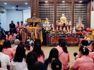 Thaye Dorje, His Holiness the 17th Gyalwa Karmapa, visits Kuching and Johor Bahru, Malaysia, June 2026. Photo: Tokpa Korlo.