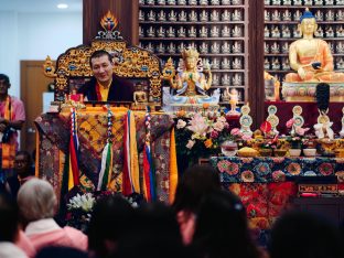 Thaye Dorje, His Holiness the 17th Gyalwa Karmapa, visits Kuching and Johor Bahru, Malaysia, June 2026. Photo: Tokpa Korlo.