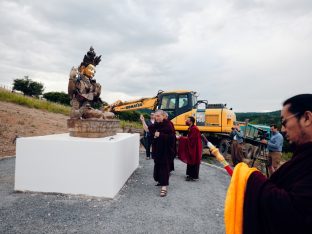 Thaye Dorje, His Holiness the 17th Gyalwa Karmapa, visits Karma Kunga Padkar Ling, Czech Republic, 2026. Photo: Tokpa Korlo.