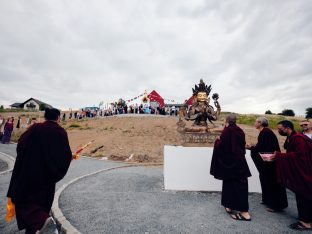 Thaye Dorje, His Holiness the 17th Gyalwa Karmapa, visits Karma Kunga Padkar Ling, Czech Republic, 2026. Photo: Tokpa Korlo.