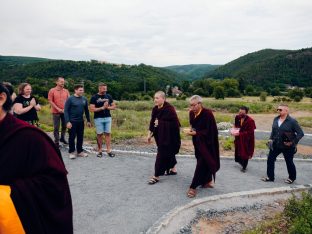 Thaye Dorje, His Holiness the 17th Gyalwa Karmapa, visits Karma Kunga Padkar Ling, Czech Republic, 2026. Photo: Tokpa Korlo.