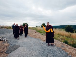 Thaye Dorje, His Holiness the 17th Gyalwa Karmapa, visits Karma Kunga Padkar Ling, Czech Republic, 2026. Photo: Tokpa Korlo.
