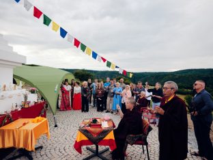 Thaye Dorje, His Holiness the 17th Gyalwa Karmapa, visits Karma Kunga Padkar Ling, Czech Republic, 2026. Photo: Tokpa Korlo.