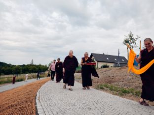 Thaye Dorje, His Holiness the 17th Gyalwa Karmapa, visits Karma Kunga Padkar Ling, Czech Republic, 2026. Photo: Tokpa Korlo.