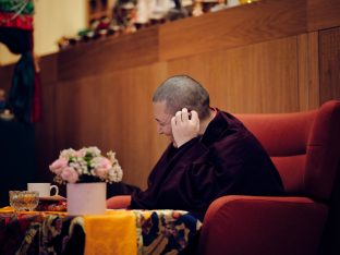 Thaye Dorje, His Holiness the 17th Gyalwa Karmapa, visits Karma Kunga Padkar Ling, Czech Republic, 2026. Photo: Tokpa Korlo.
