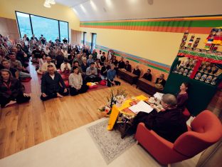 Thaye Dorje, His Holiness the 17th Gyalwa Karmapa, visits Karma Kunga Padkar Ling, Czech Republic, 2026. Photo: Tokpa Korlo.