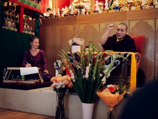 Thaye Dorje, His Holiness the 17th Gyalwa Karmapa, visits Karma Kunga Padkar Ling, Czech Republic, 2026. Photo: Tokpa Korlo.