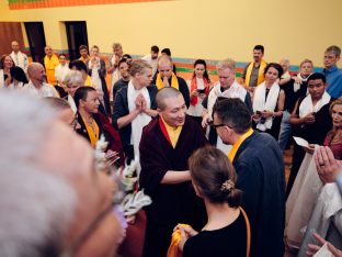 Thaye Dorje, His Holiness the 17th Gyalwa Karmapa, visits Karma Kunga Padkar Ling, Czech Republic, 2026. Photo: Tokpa Korlo.