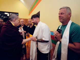 Thaye Dorje, His Holiness the 17th Gyalwa Karmapa, visits Karma Kunga Padkar Ling, Czech Republic, 2026. Photo: Tokpa Korlo.
