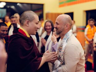 Thaye Dorje, His Holiness the 17th Gyalwa Karmapa, visits Karma Kunga Padkar Ling, Czech Republic, 2026. Photo: Tokpa Korlo.