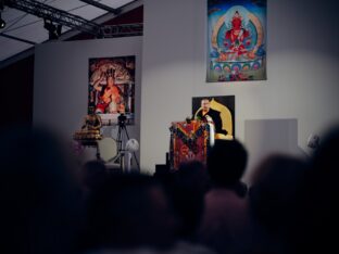 Thaye Dorje, His Holiness the 17th Gyalwa Karmapa, at the 2026 International Summer Course at the Europe Center, Germany. Photo: Tokpa Korlo.