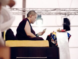 Thaye Dorje, His Holiness the 17th Gyalwa Karmapa, at the 2026 International Summer Course at the Europe Center, Germany. Photo: Tokpa Korlo.