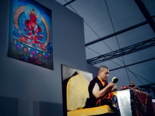 Thaye Dorje, His Holiness the 17th Gyalwa Karmapa, at the 2026 International Summer Course at the Europe Center, Germany. Photo: Tokpa Korlo.