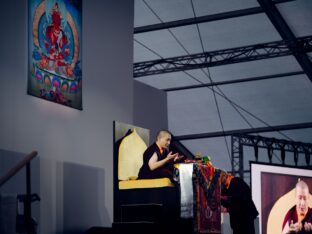 Thaye Dorje, His Holiness the 17th Gyalwa Karmapa, at the 2026 International Summer Course at the Europe Center, Germany. Photo: Tokpa Korlo.