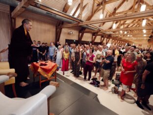 Thaye Dorje, His Holiness the 17th Gyalwa Karmapa, at the 2026 International Summer Course at the Europe Center, Germany. Photo: Tokpa Korlo.