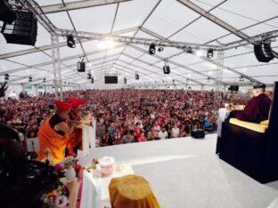 Thaye Dorje, His Holiness the 17th Gyalwa Karmapa, at the 2026 International Summer Course at the Europe Center, Germany. Photo: Tokpa Korlo.