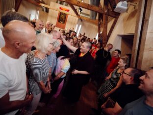 Thaye Dorje, His Holiness the 17th Gyalwa Karmapa, at the 2026 International Summer Course at the Europe Center, Germany. Photo: Tokpa Korlo.