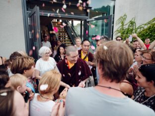 Thaye Dorje, His Holiness the 17th Gyalwa Karmapa, at the 2026 International Summer Course at the Europe Center, Germany. Photo: Tokpa Korlo.