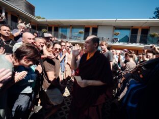 Thaye Dorje, His Holiness the 17th Gyalwa Karmapa, at the 2026 International Summer Course at the Europe Center, Germany. Photo: Tokpa Korlo.