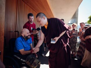 Thaye Dorje, His Holiness the 17th Gyalwa Karmapa, at the 2026 International Summer Course at the Europe Center, Germany. Photo: Tokpa Korlo.
