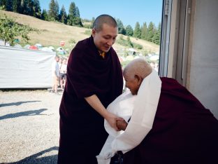 Thaye Dorje, His Holiness the 17th Gyalwa Karmapa, at the 2026 International Summer Course at the Europe Center, Germany. Photo: Tokpa Korlo.