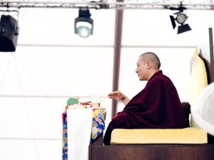 Thaye Dorje, His Holiness the 17th Gyalwa Karmapa, at the 2026 International Summer Course at the Europe Center, Germany. Photo: Tokpa Korlo.