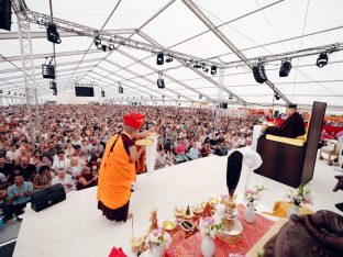 Thaye Dorje, His Holiness the 17th Gyalwa Karmapa, at the 2026 International Summer Course at the Europe Center, Germany. Photo: Tokpa Korlo.