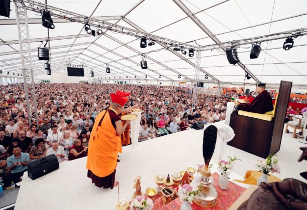 Thaye Dorje, His Holiness the 17th Gyalwa Karmapa, at the 2026 International Summer Course at the Europe Center, Germany. Photo: Tokpa Korlo.