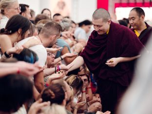 Thaye Dorje, His Holiness the 17th Gyalwa Karmapa, at the 2026 International Summer Course at the Europe Center, Germany. Photo: Tokpa Korlo.