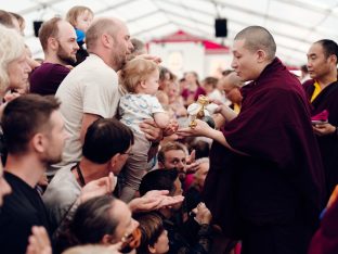 Thaye Dorje, His Holiness the 17th Gyalwa Karmapa, at the 2026 International Summer Course at the Europe Center, Germany. Photo: Tokpa Korlo.