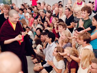 Thaye Dorje, His Holiness the 17th Gyalwa Karmapa, at the 2026 International Summer Course at the Europe Center, Germany. Photo: Tokpa Korlo.