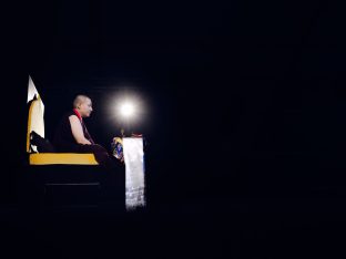 Thaye Dorje, His Holiness the 17th Gyalwa Karmapa, at the 2026 International Summer Course at the Europe Center, Germany. Photo: Tokpa Korlo.