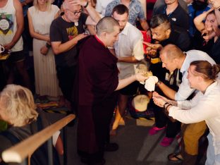 Thaye Dorje, His Holiness the 17th Gyalwa Karmapa, at the 2026 International Summer Course at the Europe Center, Germany. Photo: Tokpa Korlo.