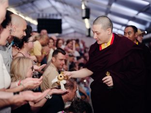 Thaye Dorje, His Holiness the 17th Gyalwa Karmapa, at the 2026 International Summer Course at the Europe Center, Germany. Photo: Tokpa Korlo.