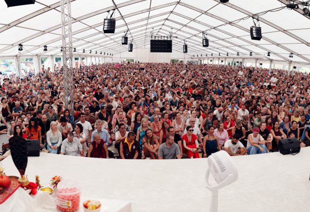 Thaye Dorje, His Holiness the 17th Gyalwa Karmapa, at the 2026 International Summer Course at the Europe Center, Germany. Photo: Tokpa Korlo.