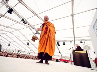 Thaye Dorje, His Holiness the 17th Gyalwa Karmapa, at the 2026 International Summer Course at the Europe Center, Germany. Photo: Tokpa Korlo.