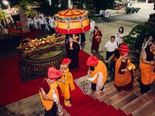 Thaye Dorje, His Holiness the 17th Gyalwa Karmapa, at the Karma Kagyu Monastery in Tainan, Taiwan, August 2026. Photo: Tokpa Korlo.