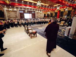 Thaye Dorje, His Holiness the 17th Gyalwa Karmapa, at the Karma Kagyu Monastery in Tainan, Taiwan, August 2026. Photo: Tokpa Korlo.