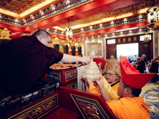 Thaye Dorje, His Holiness the 17th Gyalwa Karmapa, at the Karma Kagyu Monastery in Tainan, Taiwan, August 2026. Photo: Tokpa Korlo.