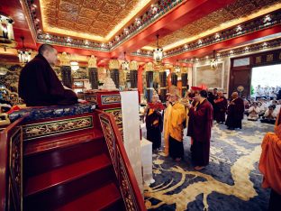 Thaye Dorje, His Holiness the 17th Gyalwa Karmapa, at the Karma Kagyu Monastery in Tainan, Taiwan, August 2026. Photo: Tokpa Korlo.