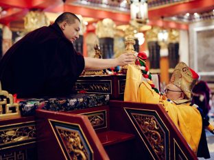 Thaye Dorje, His Holiness the 17th Gyalwa Karmapa, at the Karma Kagyu Monastery in Tainan, Taiwan, August 2026. Photo: Tokpa Korlo.
