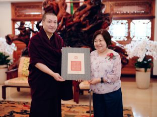 Thaye Dorje, His Holiness the 17th Gyalwa Karmapa, at the Karma Kagyu Monastery in Tainan, Taiwan, August 2026. Photo: Tokpa Korlo.