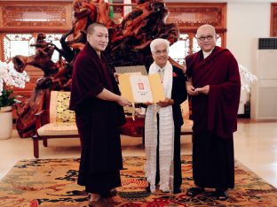 Thaye Dorje, His Holiness the 17th Gyalwa Karmapa, at the Karma Kagyu Monastery in Tainan, Taiwan, August 2026. Photo: Tokpa Korlo.