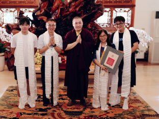 Thaye Dorje, His Holiness the 17th Gyalwa Karmapa, at the Karma Kagyu Monastery in Tainan, Taiwan, August 2026. Photo: Tokpa Korlo.