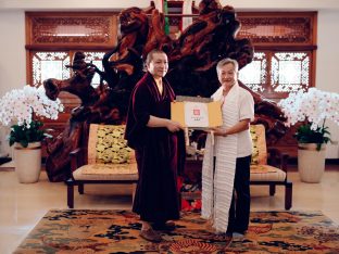 Thaye Dorje, His Holiness the 17th Gyalwa Karmapa, at the Karma Kagyu Monastery in Tainan, Taiwan, August 2026. Photo: Tokpa Korlo.