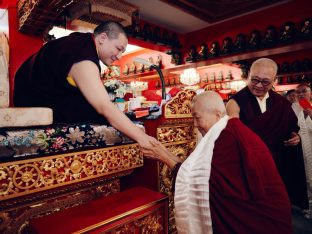 Thaye Dorje, His Holiness the 17th Gyalwa Karmapa, at the Karma Kagyu Monastery in Tainan, Taiwan, August 2026. Photo: Tokpa Korlo.
