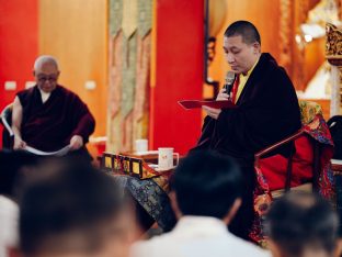 Thaye Dorje, His Holiness the 17th Gyalwa Karmapa, at the Karma Kagyu Monastery in Tainan, Taiwan, August 2026. Photo: Tokpa Korlo.