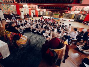 Thaye Dorje, His Holiness the 17th Gyalwa Karmapa, at the Karma Kagyu Monastery in Tainan, Taiwan, August 2026. Photo: Tokpa Korlo.